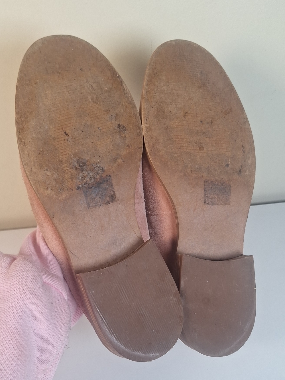 Madewell Elinor Suede Loafer Mules in a dusty pink/clay colorway Size 7 - Picture 7 of 9